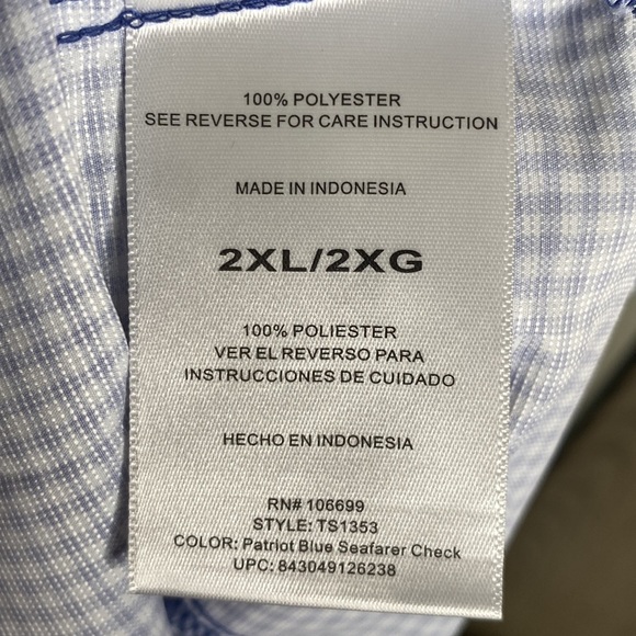 Habit Women's Blue & White Check Print Button-Down Shirt Cap Sleeves size 2XL - Picture 9 of 10